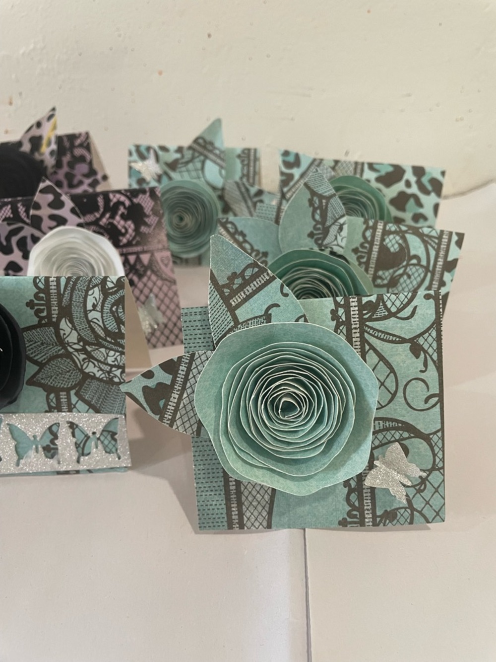 10 Leopard & Lace 3D thank you cards